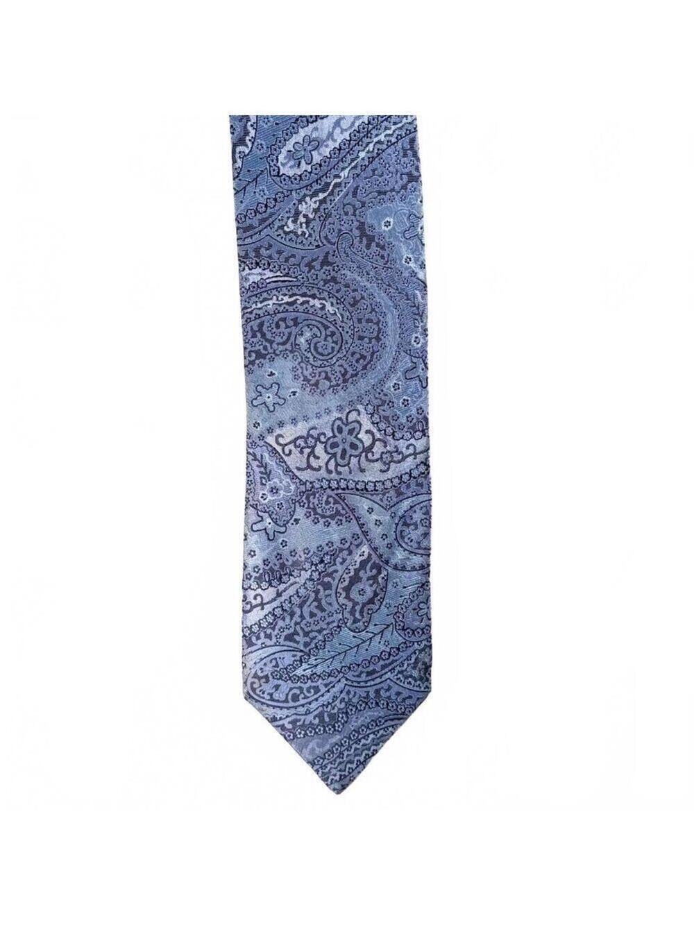 Vintage Christian Lacroix Blue 100% Silk Tie Made in Italy